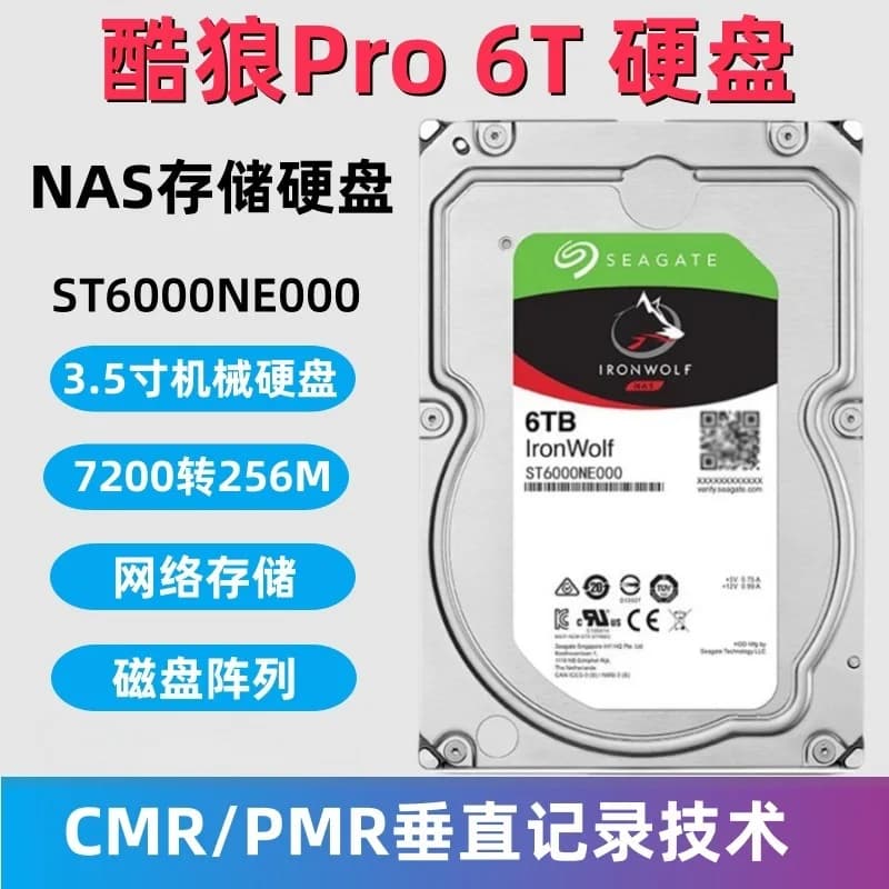 Disco Rigido Seagate da 3,5 Pollici 6T per Server NAS Synology, Modello ST6000NE000 di Classe Enterprise