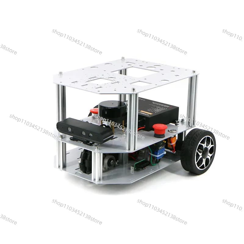 Two-wheel differential V650 Robot ROS semi-exterior Frame for Smart Car Raspberry Pi 5 Orin NX Radar Navigation