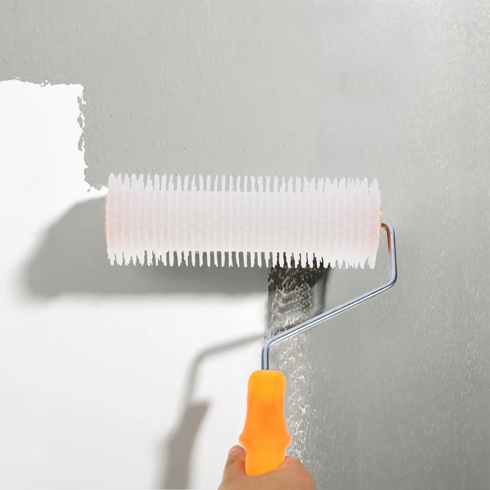 Rullo a punte autolivellante per massetto, in plastica, per rimozione bolle di vernice epossidica, strumento anti-pelucchi, utensile manuale (1 pz)