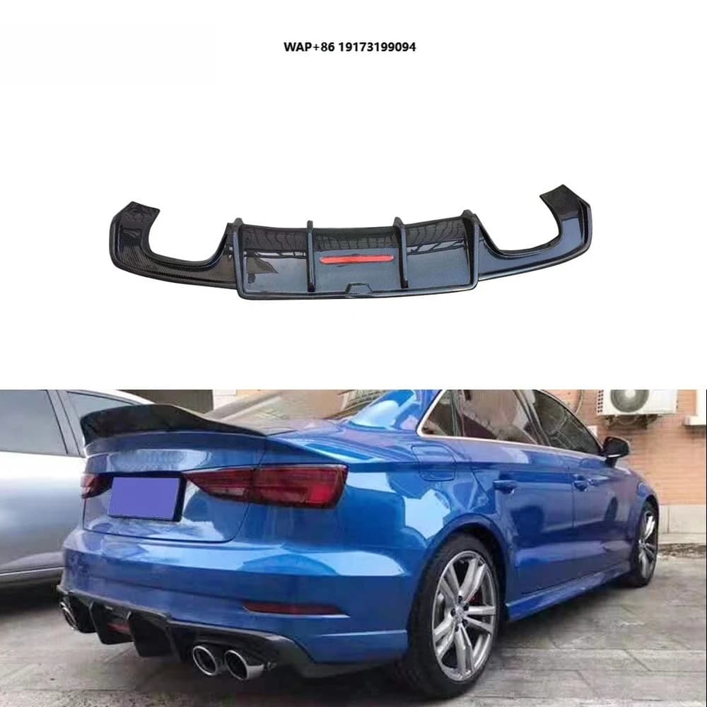 Diffusore Posteriore S3 in Fibra di Carbonio per S3 A3 8V Berlina 4 Porte 2017-2019