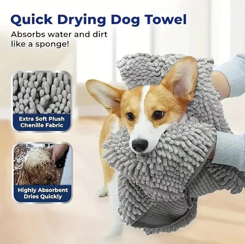 Asciugamano da bagno per animali super assorbente Asciugamani per gatti per cani ad asciugatura rapida Comodo accappatoio morbido Panno per la pulizia degli animali domestici asciutto Accessori per cani