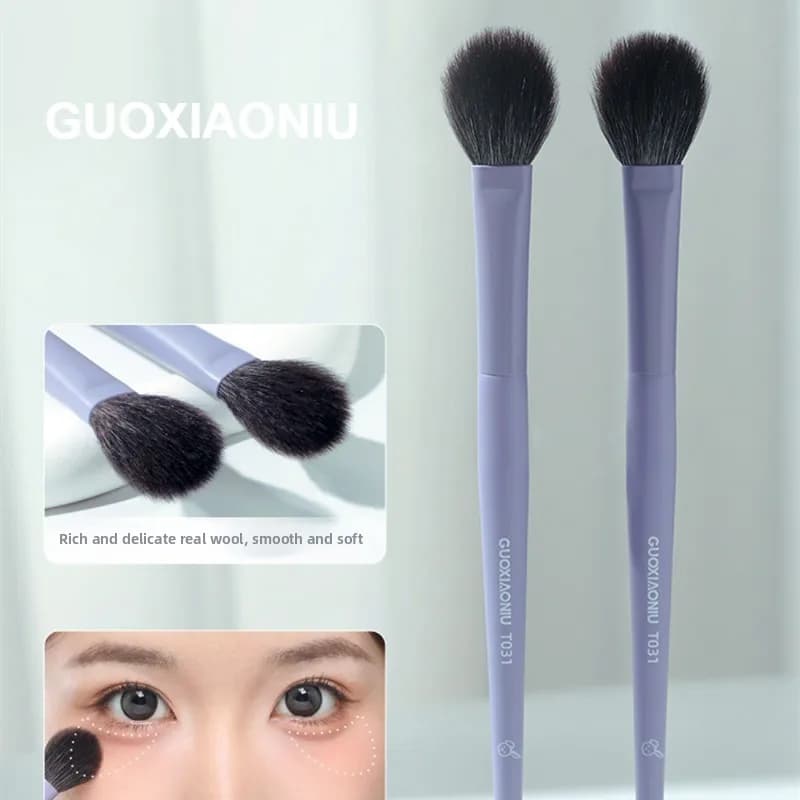 GUOXIAONIU Purple Brush for Blush, Fondotinta, Contouring, Umbrella, Ultra Soft Makeup Tool, Eyebrow and Umbrella Lighting Brush