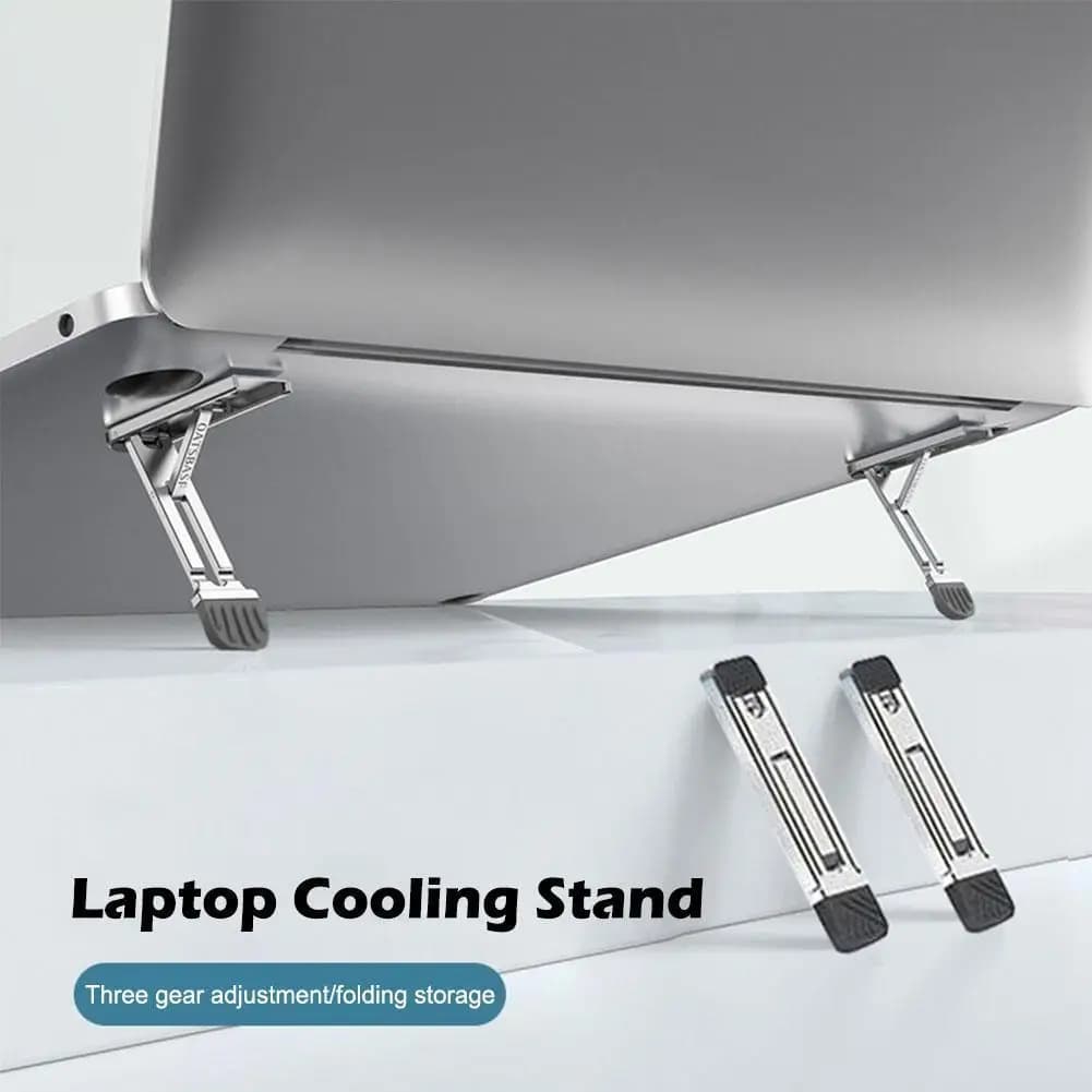 Supporto per laptop Mini supporto pieghevole in lega di alluminio 3 accessori per staffa per notebook con regolazione dell'altezza per smartphone MacBook
