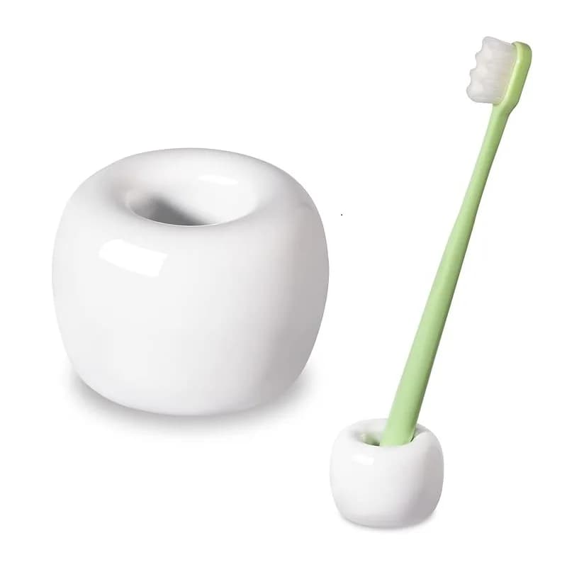 1 Pezzo Mini Portaspazzolino in Ceramica Fatto a Mano per Bagno, Porta Testine Spazzolino e Porta Penne da Ufficio