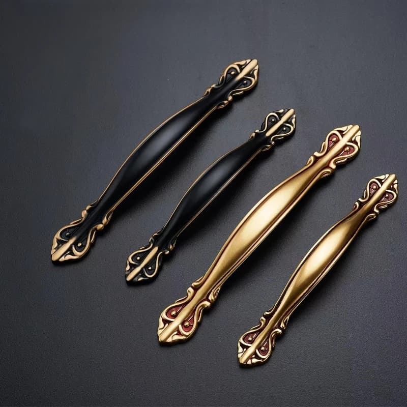 Fornitore di accessori hardware, maniglie per mobili, maniglia classica europea in bronzo per cassetti e armadietti a parete