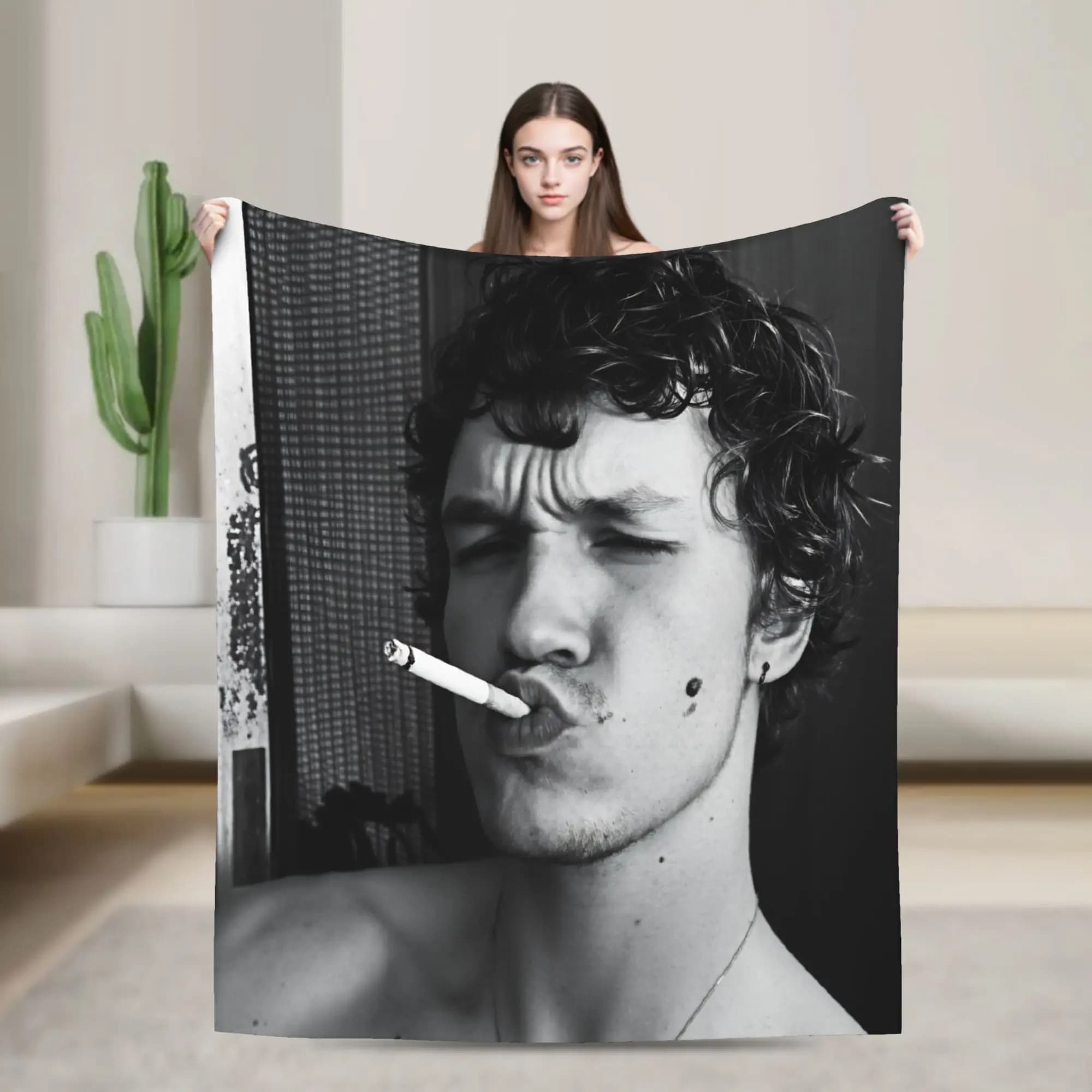 Hudson Williams Connor Storrie Heated Rivalry Smoke Flannel Blanket Coperta calda e morbida per camera da letto, copriletto, copriletto per divano