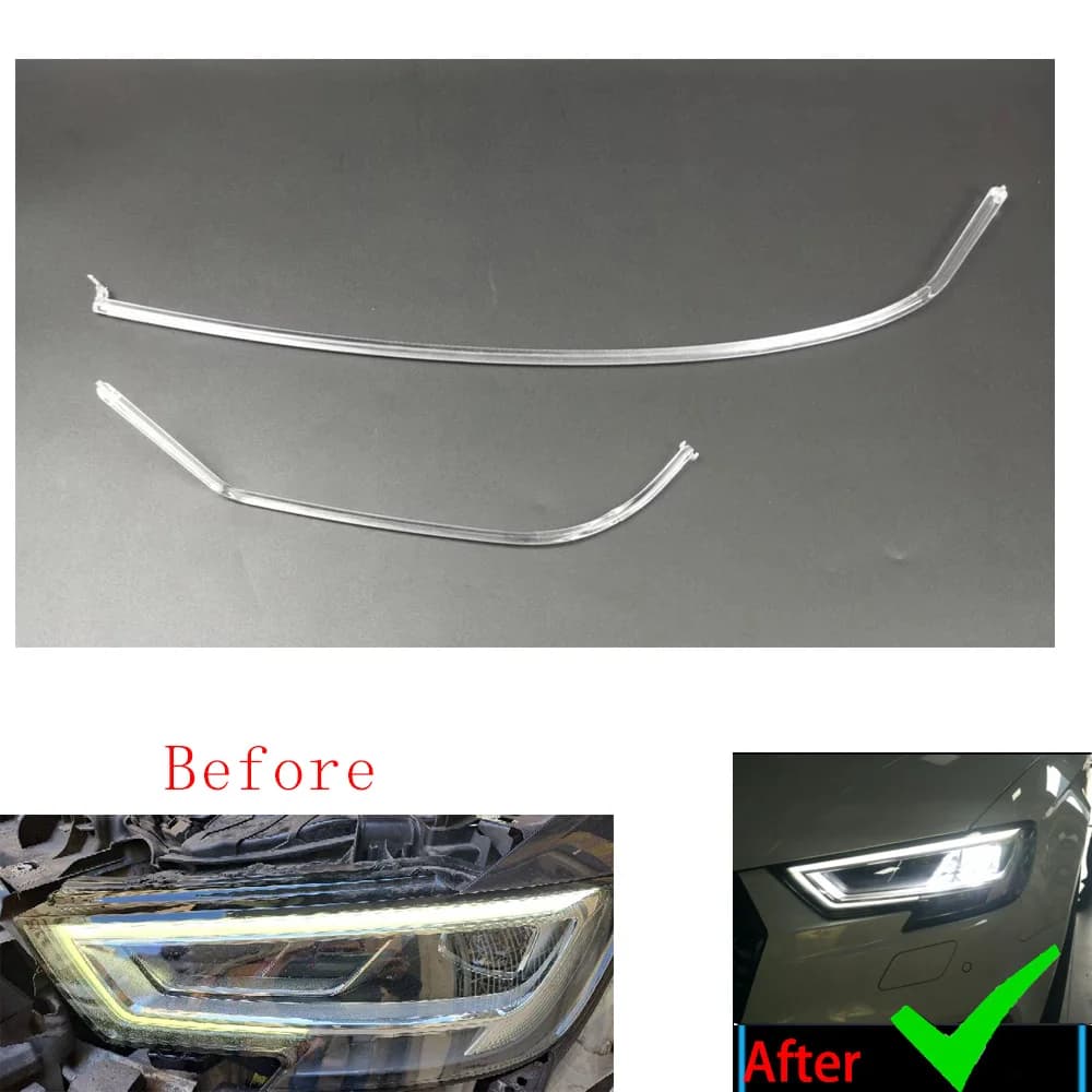 New For Audi A3 S3 2017-2020 Auto LED Light DRL Daylight Guide Plate Tube Strip