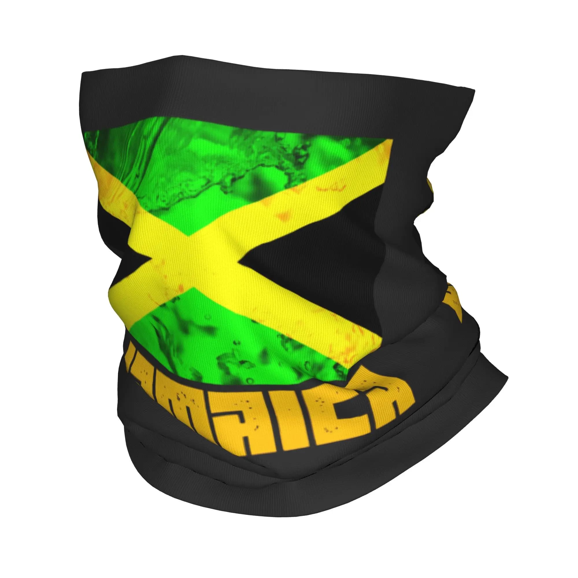 Balaclava Sportiva da Esterno con Bandiera Giamaicana, Maschera da Ciclismo, Copricollo, Maschere Viso Vintage, Sciarpa Bandana con Protezione UV per Escursionismo e Campeggio