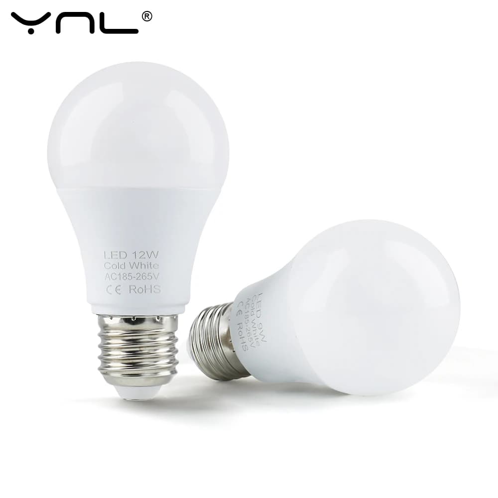 LED bulb E27 3W 6W 9W 12W 15W 18W Smart IC High Brightness, Energy Saving Lamp 220V-240V, Luminous Projector