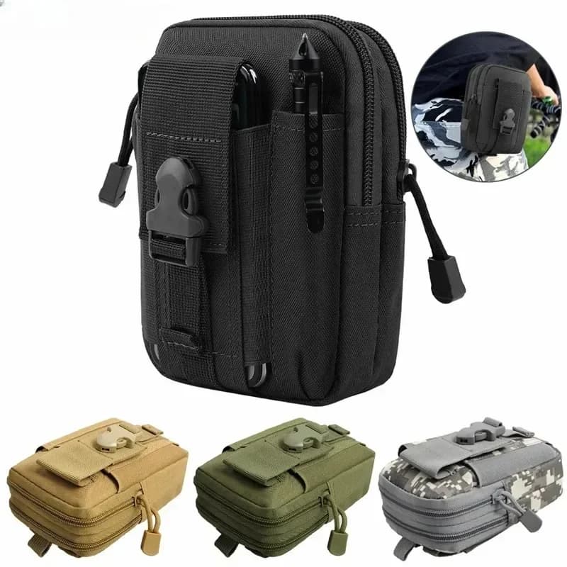 Marsupio Molle da esterno con cintura Caccia da campeggio Uomo Borsa per attrezzi EDC Utilità Gadget Organizer Gilet Borsa Custodia per cellulare