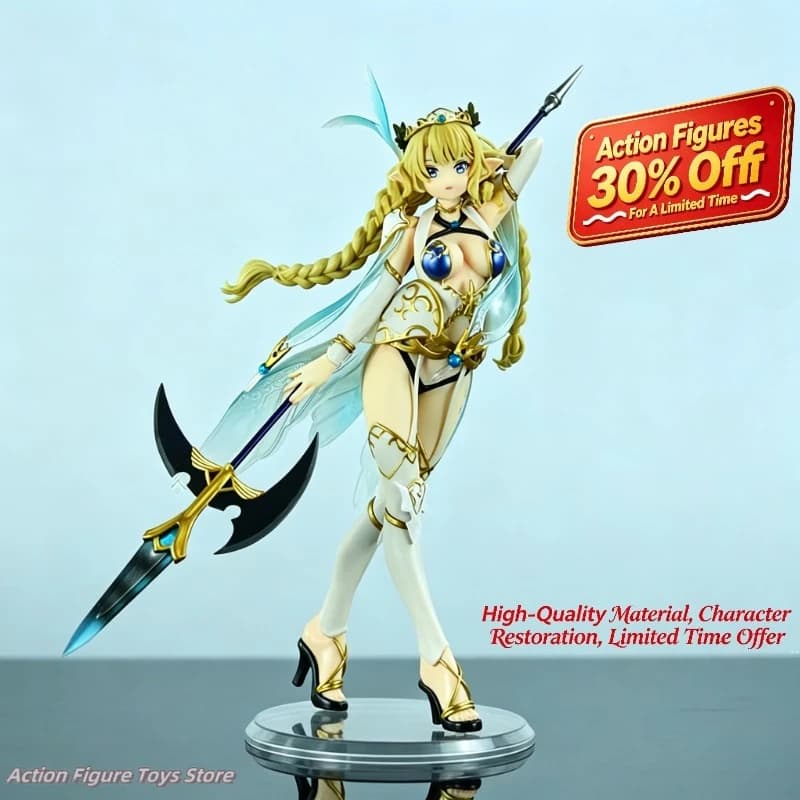 Action dolls/games/anime/merchandise Elf Village Girl Linxia 25CM Long Halberd Sexy and beautiful girl figure birthday Gift Toy