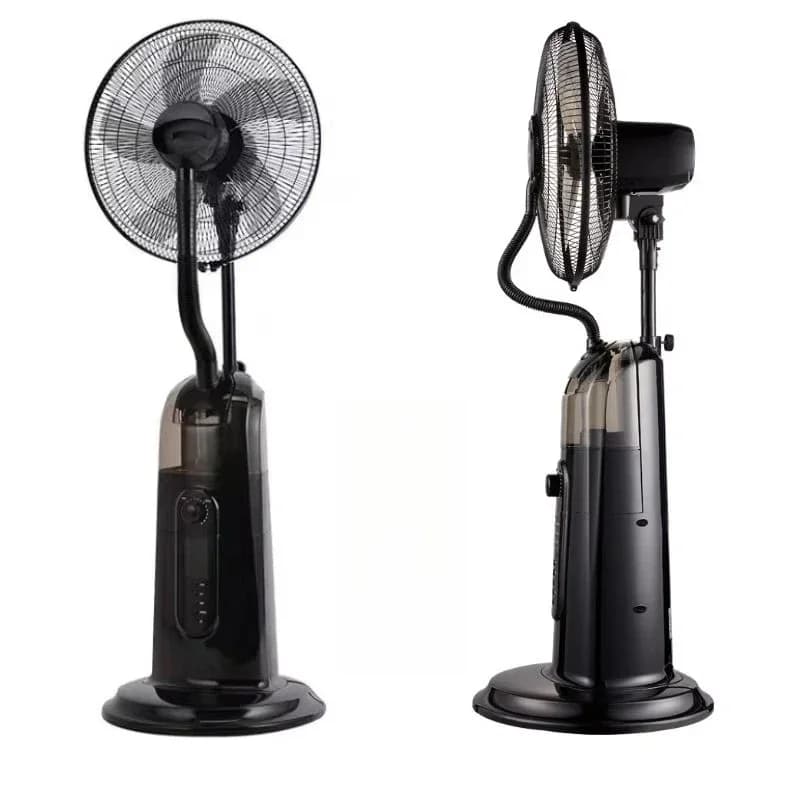 Ventilatore elettrico verticale da 16 pollici con telecomando e umidificatore a nebulizzazione in metallo