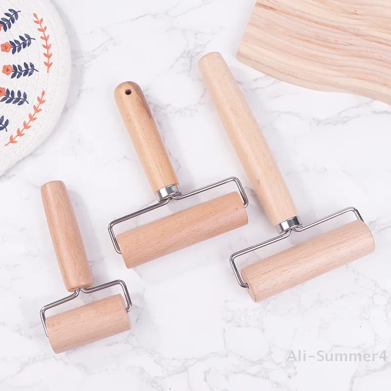 1Pc Piccolo Mattarello a Forma di T Pasta di Legno Rullo Manuale Durevole Pizza Baker Rullo Da Cucina di Cottura Crush Noci Cracker Utensili