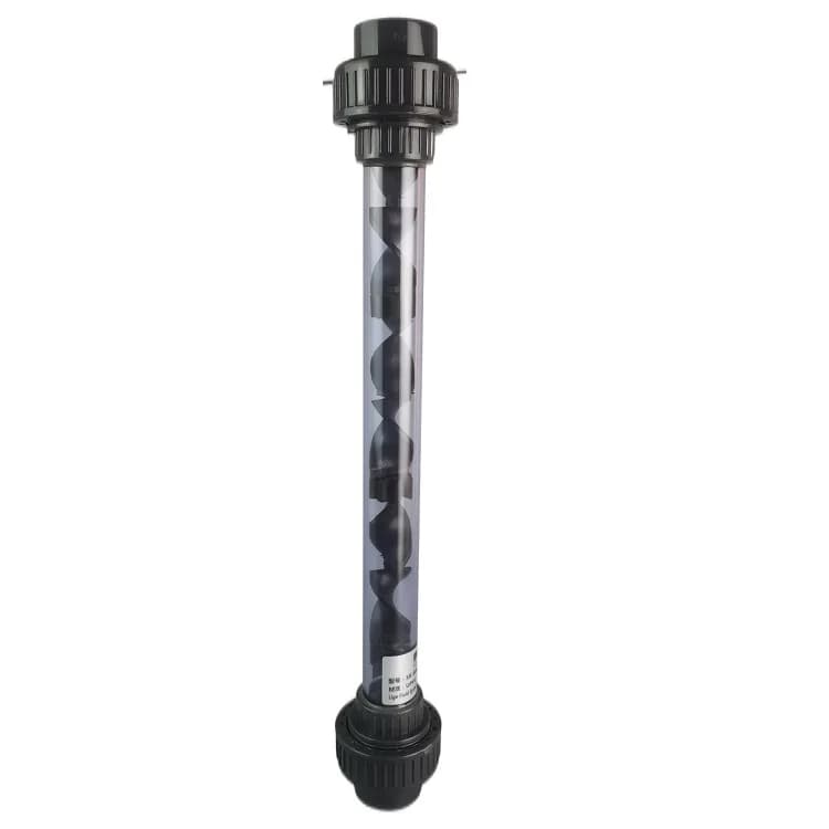 Static Pipe Mixer Fully plastic mixer with UPVC transparent flange