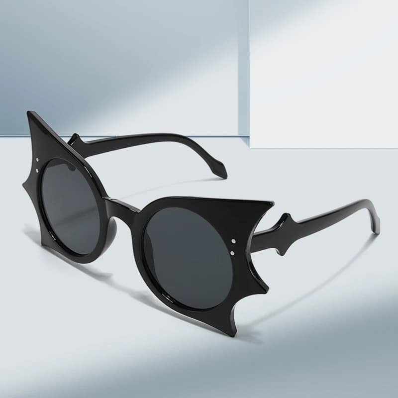 1pc Bat Hip Hop Occhiali da sole divertenti Occhiali da sole a farfalla Occhiali da sole concavi Occhiali da sole versatili personalizzati
