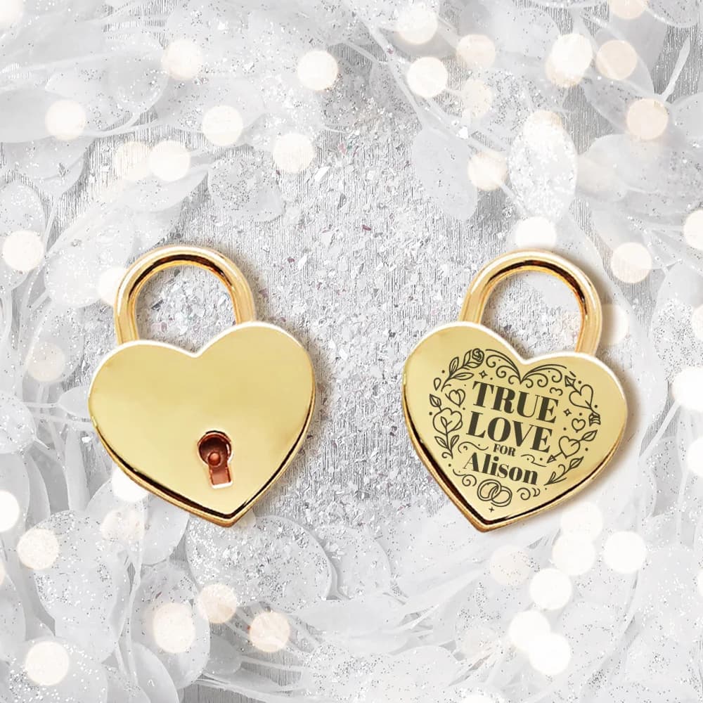 1 Pezzo Lucchetto Creativo Personalizzato con Nome per Matrimonio, Regalo Personalizzato per Coppie