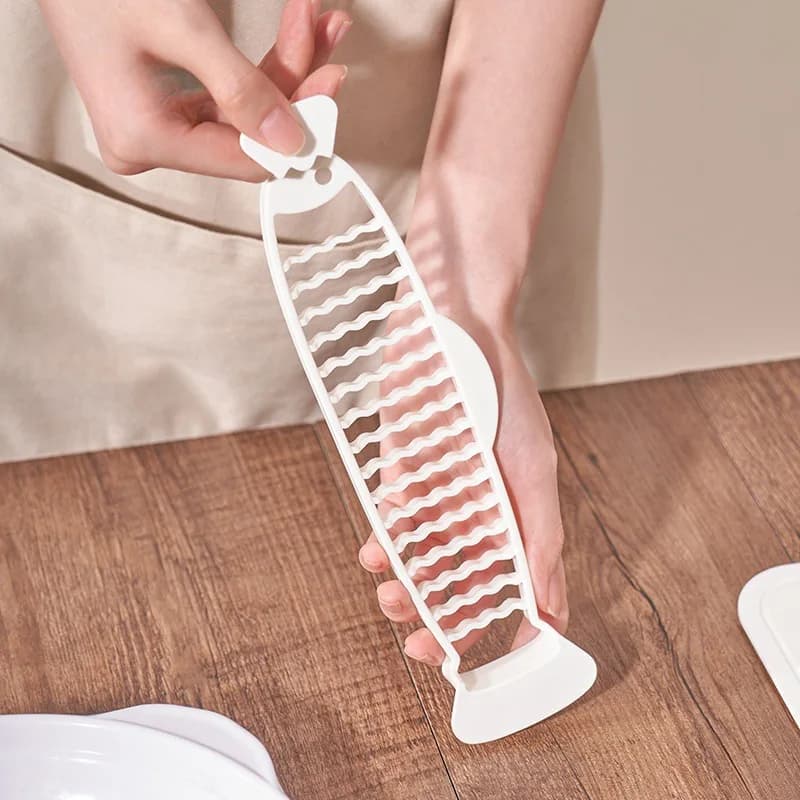 Affettatrice per salsicce Coltello ondulato Utensile per affettare fantasia Utensile da cucina multifunzionale