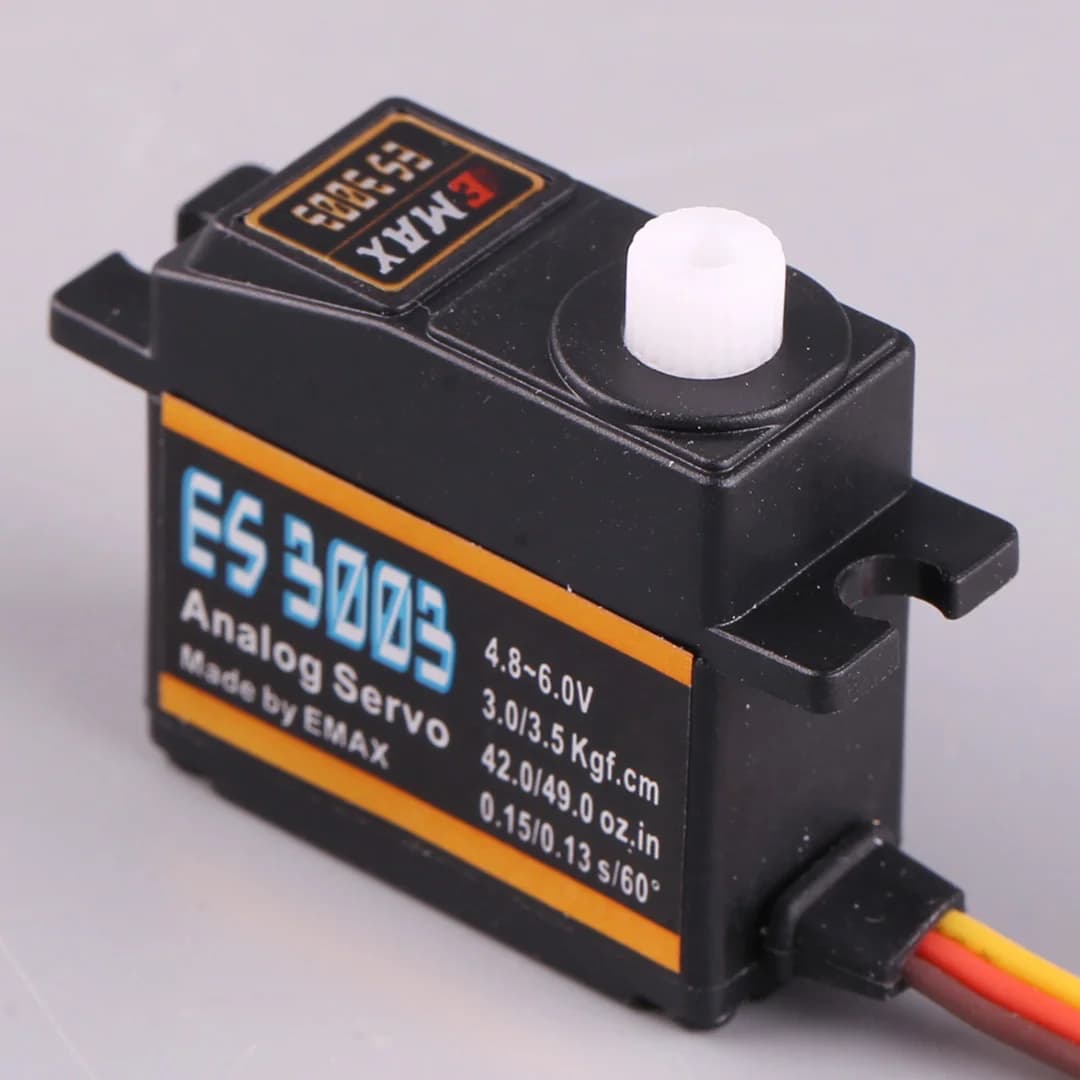 EMAX ES3003 17g 4.8V-6.0V Metal Gear Servo analogico compatibile con Futaba JR per RC ad ala fissa aereo elicottero accessori