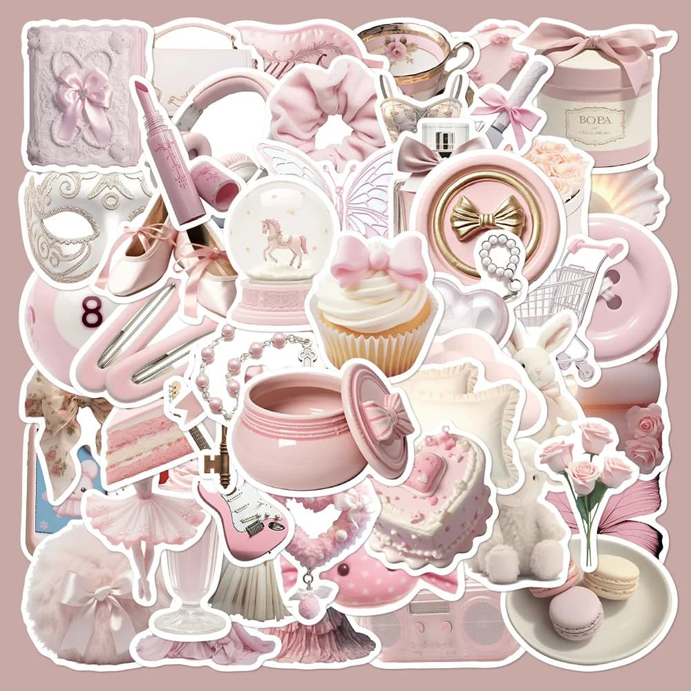 10/30/50pcs Carino Rosa Balletto Ragazze Adesivi Ins Stile Decalcomanie Decorazione FAI DA TE Per Il Computer Portatile Notebook Valigia Del Telefono Del Computer Portatile giocattoli regalo