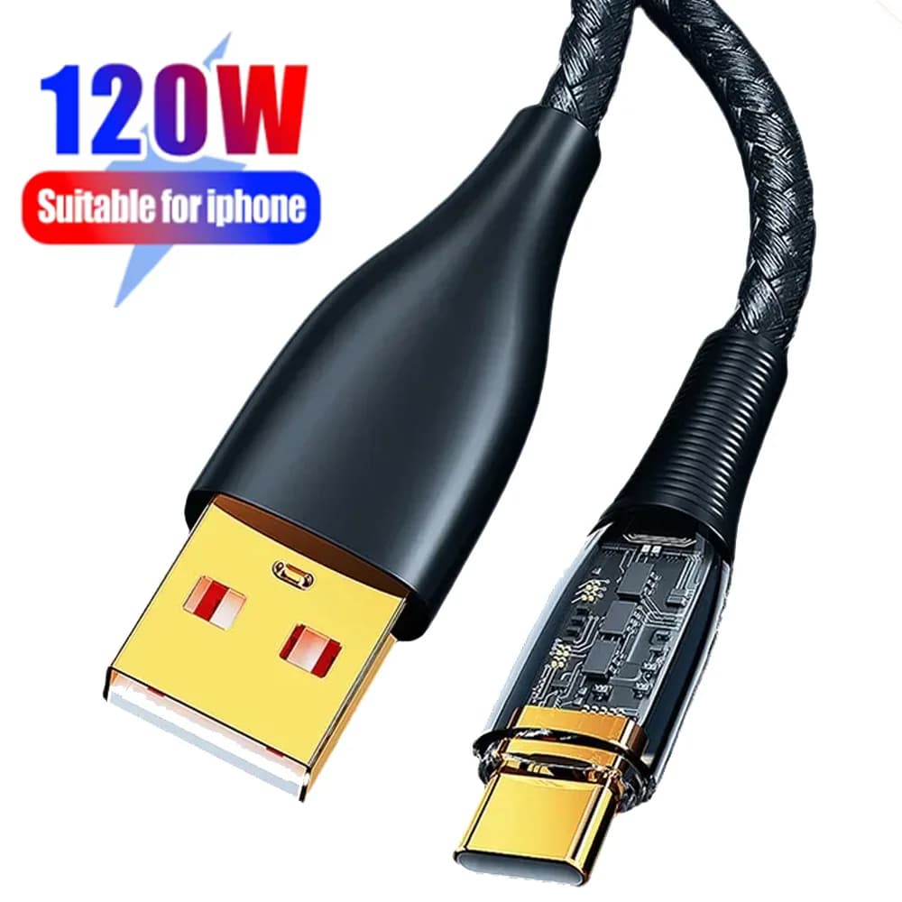 1M/2M 120W Tipo C Cavo di ricarica super veloce Cavo USB Cavo di ricarica del telefono per Xiaomi 13 Huawei Cavo dati USB C Cavo di tipo C Nuovo