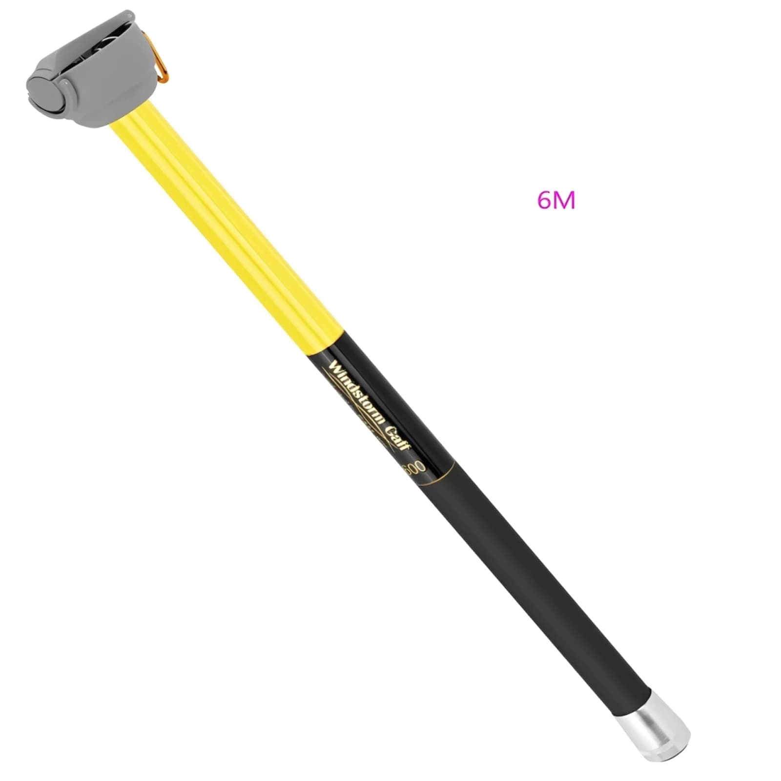 SANLIKE 6M telescopic rod for squid hooks 7 stainless steel claws Portable anti-slip handle with plastic cover Moschettone Fishing instrument