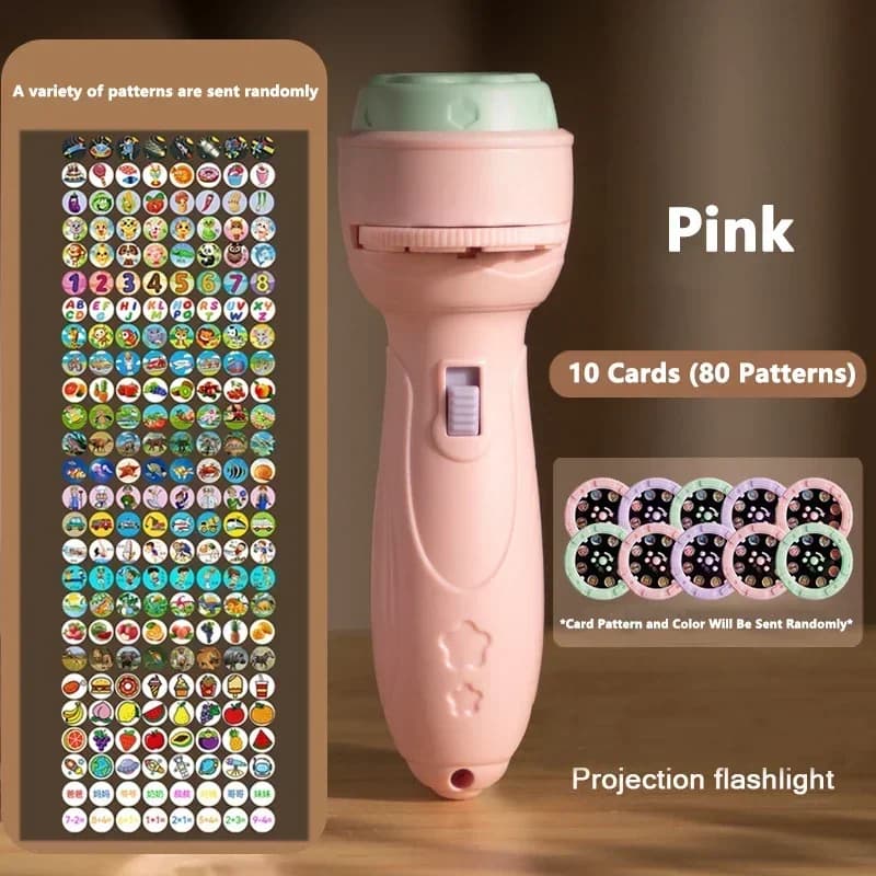 Torcia per proiezione, giocattolo per lo sviluppo di puzzle per l'educazione precoce, giocattolo luminoso per l'illuminazione dei bambini, proiettore con modelli di cartoni animati