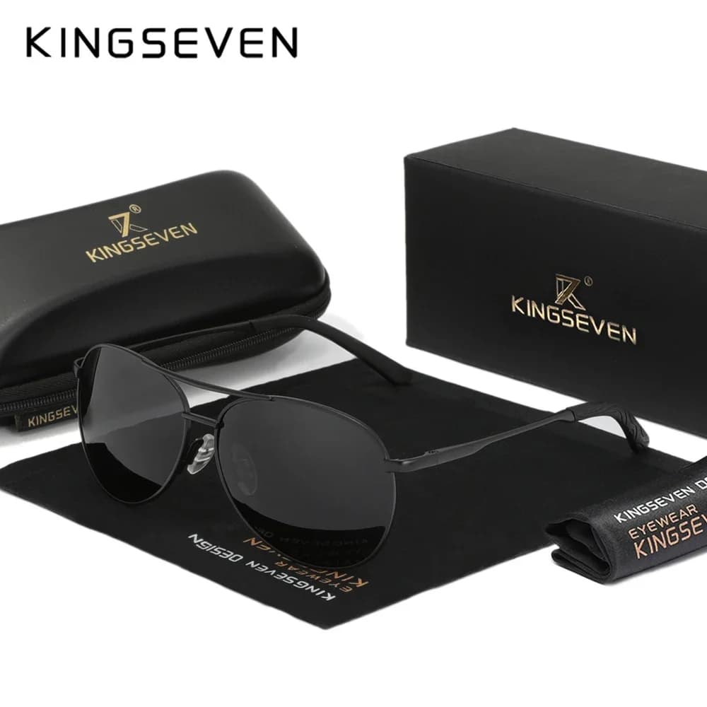 KINGSEVEN Occhiali da sole polarizzati da uomo per pesca e guida, montatura aeronautica, protezione UV400, occhiali da donna per il tempo libero