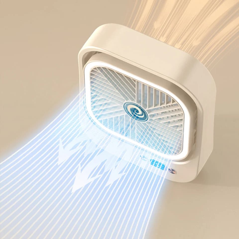 Nuovo ventilatore elettrico USB Display digitale a LED Mini luce notturna da tavolo Piccolo ventilatore per auto domestica all'aperto JMF-6