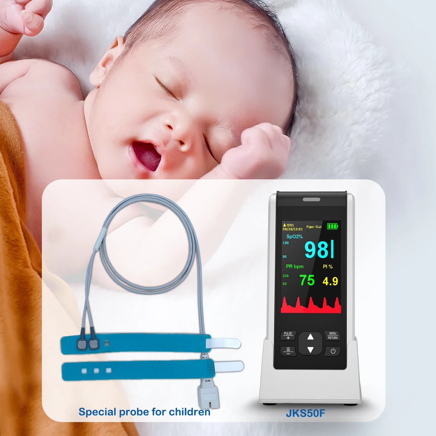 Child probe with child sensor for HealthTree pulsometer for JKS50F