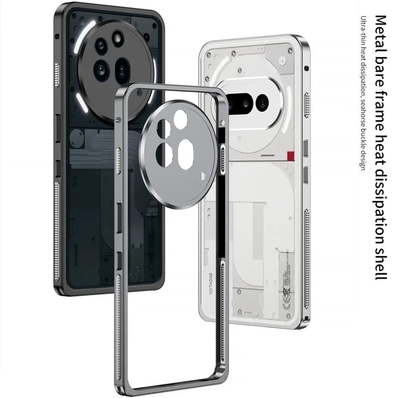 For Nothing Phone 3 A Aluminium Alloy Metal Frame Phone Case For Nothing Phone 3A Pro Bumper Border Belt Camera Protection Cover