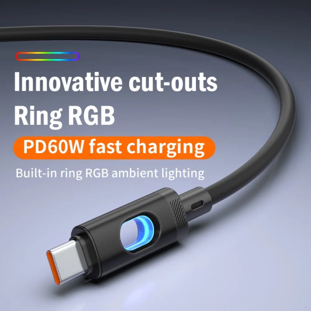 Cavo dati di ricarica rapida USB A a C da 60 W Cavo di ricarica per telefono cellulare da tipo C a C per Huawei Samsung Oppo Xiaomi Cavo di ricarica rapido