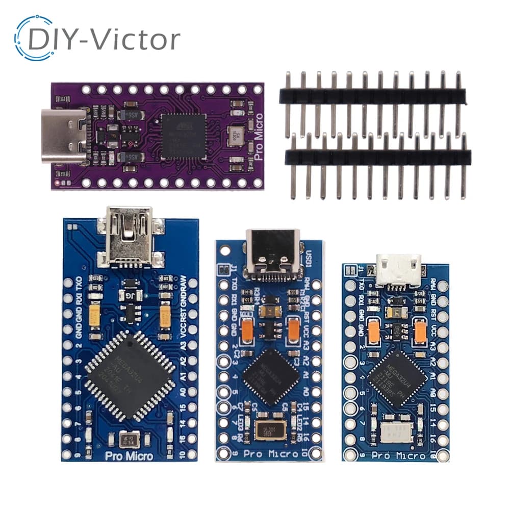 Nuovo Pro Micro 3.3V 8Mhz per Arduino ATmega32U4 5V/16MHz Modulo con intestazione pin a 2 file per Leonardo