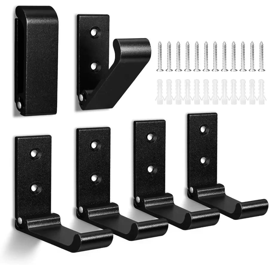 6 pezzi ganci appendiabiti pieghevoli in lega di alluminio 100 alluminio montaggio a parete nero elegante pieghevole bagno camera da letto soggiorno cucina Hal