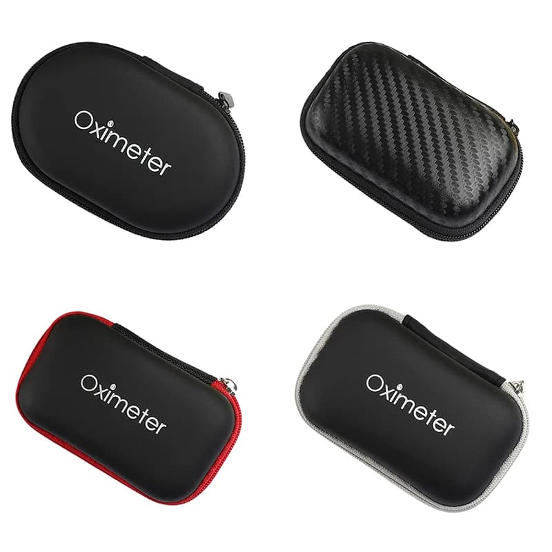 Portable SpO2 finger pulse oximeter case in EVA carrying case for earphones hinge case for travel data cable 1pc