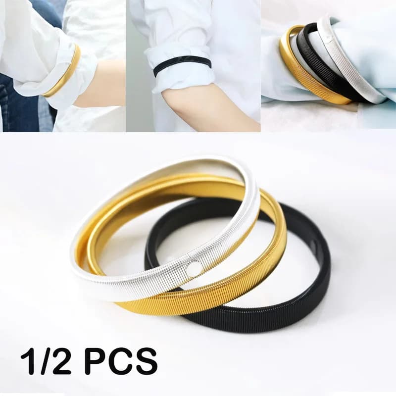Adjustable elastic band for shirt sleeves, unisex, for parties, weddings and fashion accessories.