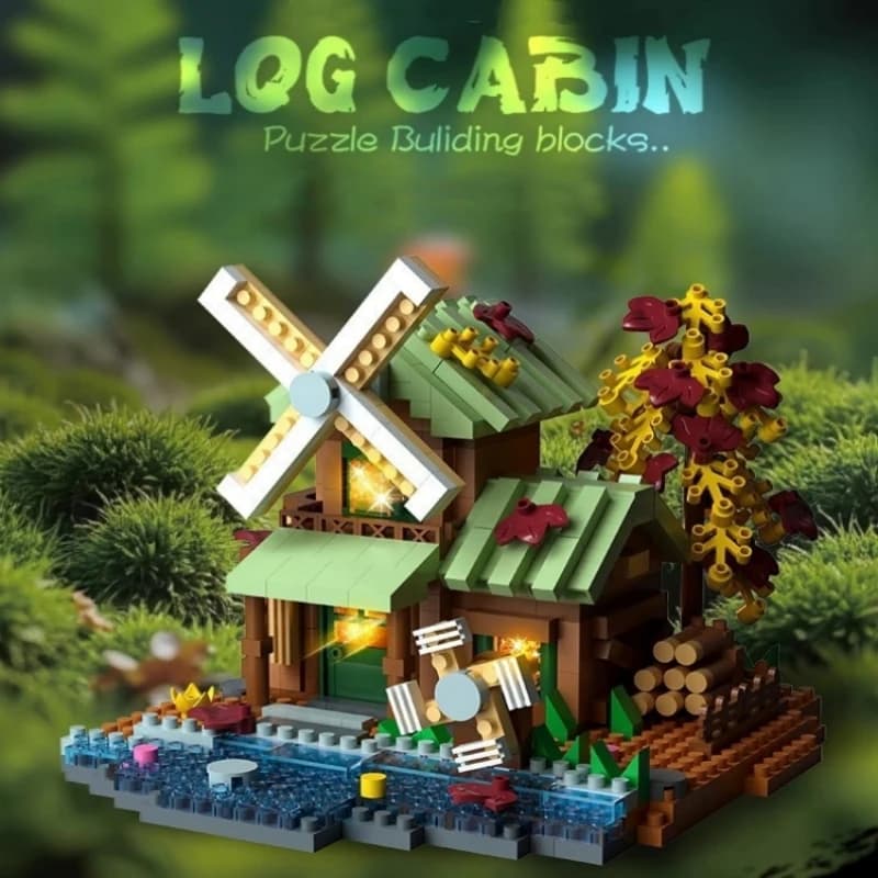 Blocchi di Costruzione Casa sull'Albero, Scena Urbana, Modello di Casa in Legno, Giocattoli Creativi per Bambini, Kit di Montaggio Fai-da-Te