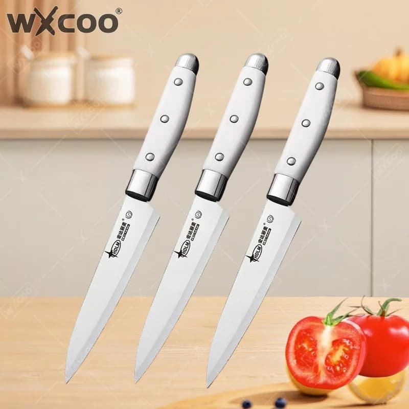 WXCOO Coltello da Cucina Multiuso da 5 Pollici in Acciaio Inossidabile per Tagliare Frutta e Verdura