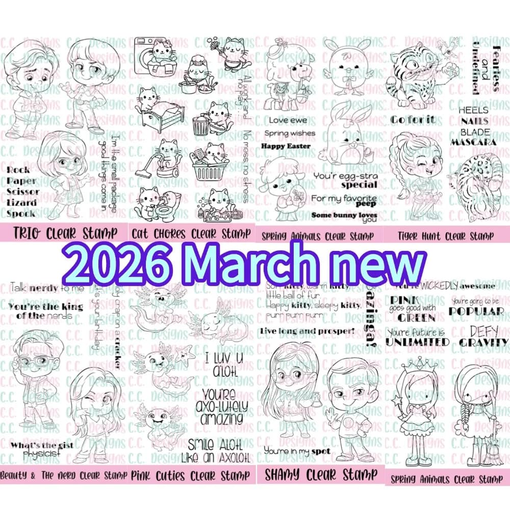March 2026 new Trio Clear Stamp Set clear silicone stamps for DIY scrapbooking craft supplies stamp photo album card making