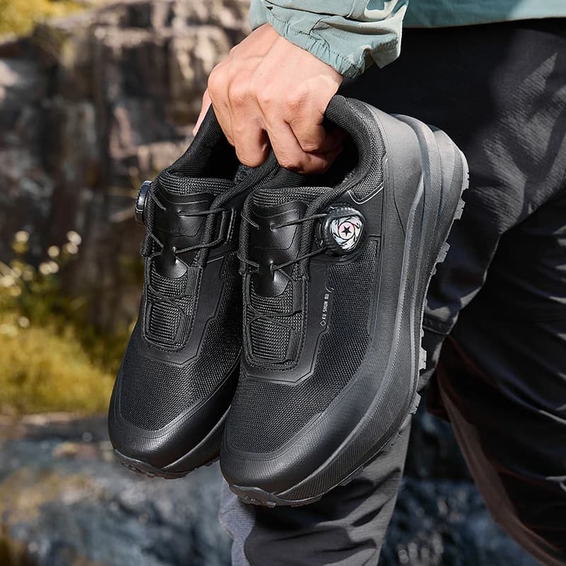 Platform Casual Walking Shoes Outdoor Wear-resistant Running Sports Shoes Plus Original New Men Rotating-button Driving Sneakers