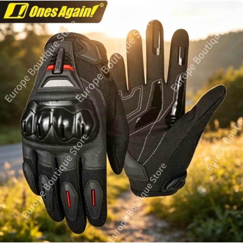 Guanti Moto Estivi 2026 NUOVI da Uomo, Protezione Completa Anti-Caduta, Traspiranti, per Motocross, Racing e Touring, per Motociclisti