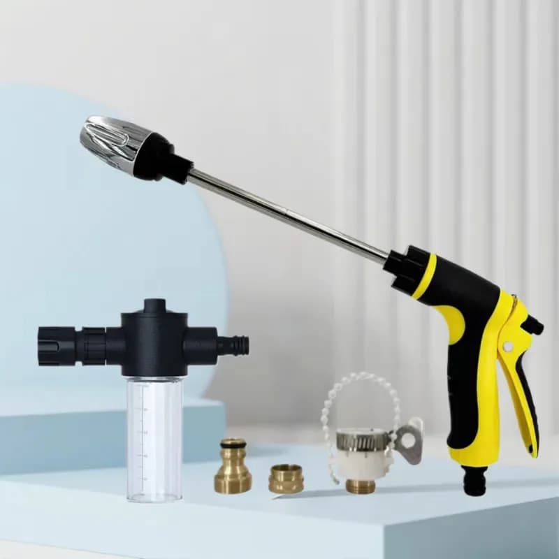 Pistola ad Alta Pressione per Lavaggio Auto, Irrigazione Giardino, Ugello per Tubo Flessibile, Pistola Spray Schiuma, Strumento Portatile per Pulizia Auto