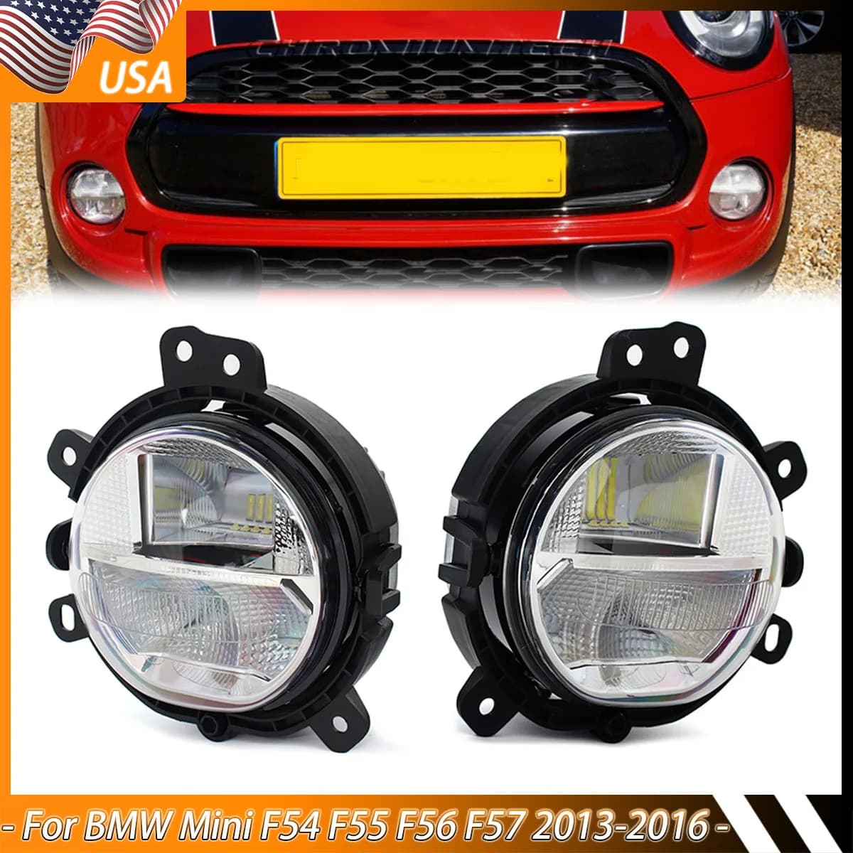 63177329171 Fendinebbia anteriore Lampada di marcia diurna per MINI F55 F56 F54 F57 2013 2014 2015 2016 Gruppo fendinebbia 63177329172