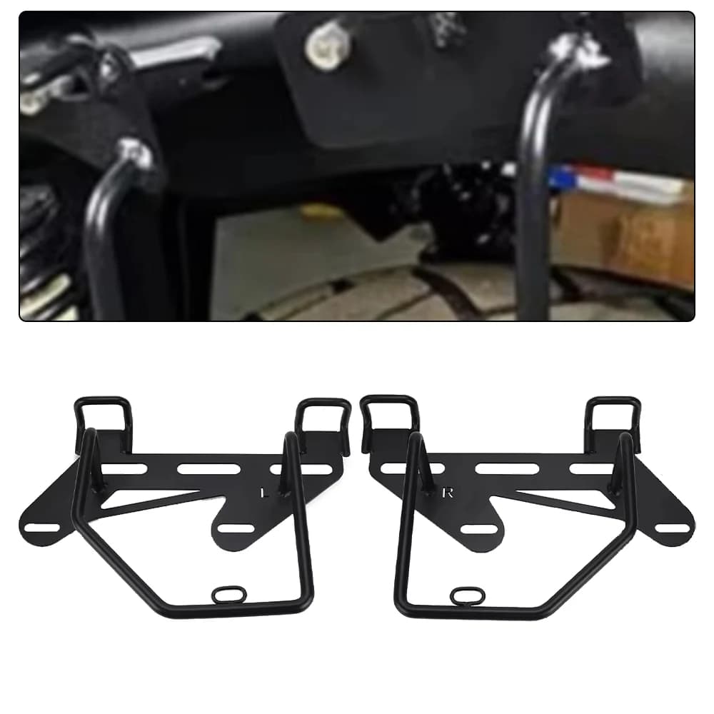 Portapacchi Borsa da sella Staffa Supporto di supporto Portapacchi lato sinistro destro per Kawasaki W400 W650 W800 VN250 Eliminator 250V XL883L