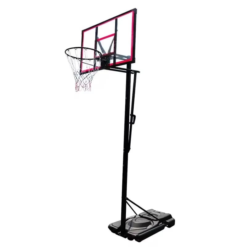 Canestro da basket idraulico manuale portatile da 2,30 m e 3,05 m con rete di ricambio per campo da gioco - Promozione vendite