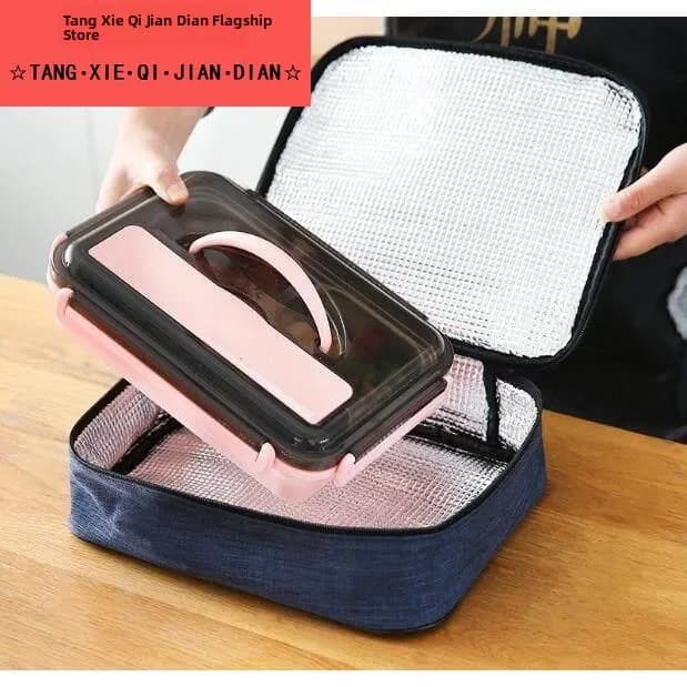 Borsa per il pranzo piatta impermeabile e resistente all'olio, borsa da lavoro da uomo, borsa portatile per alimenti, borsa per studenti, borsa per il pranzo alla moda