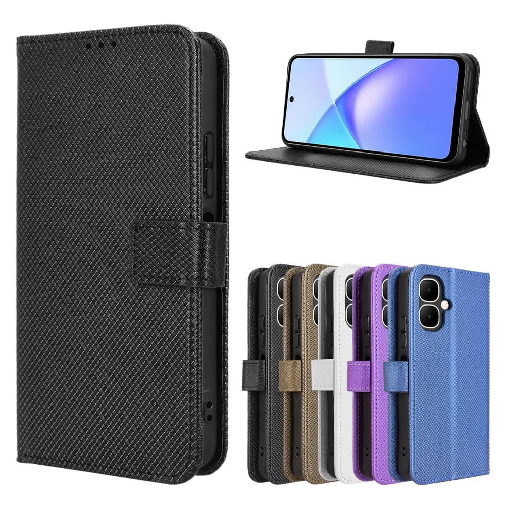 Custodia in pelle Proteggi la copertura per Tecno Pop 10 Flip Stand Cover per Tecno Pop10 TecnoPop10 Portafoglio Porta carte Phone Coque