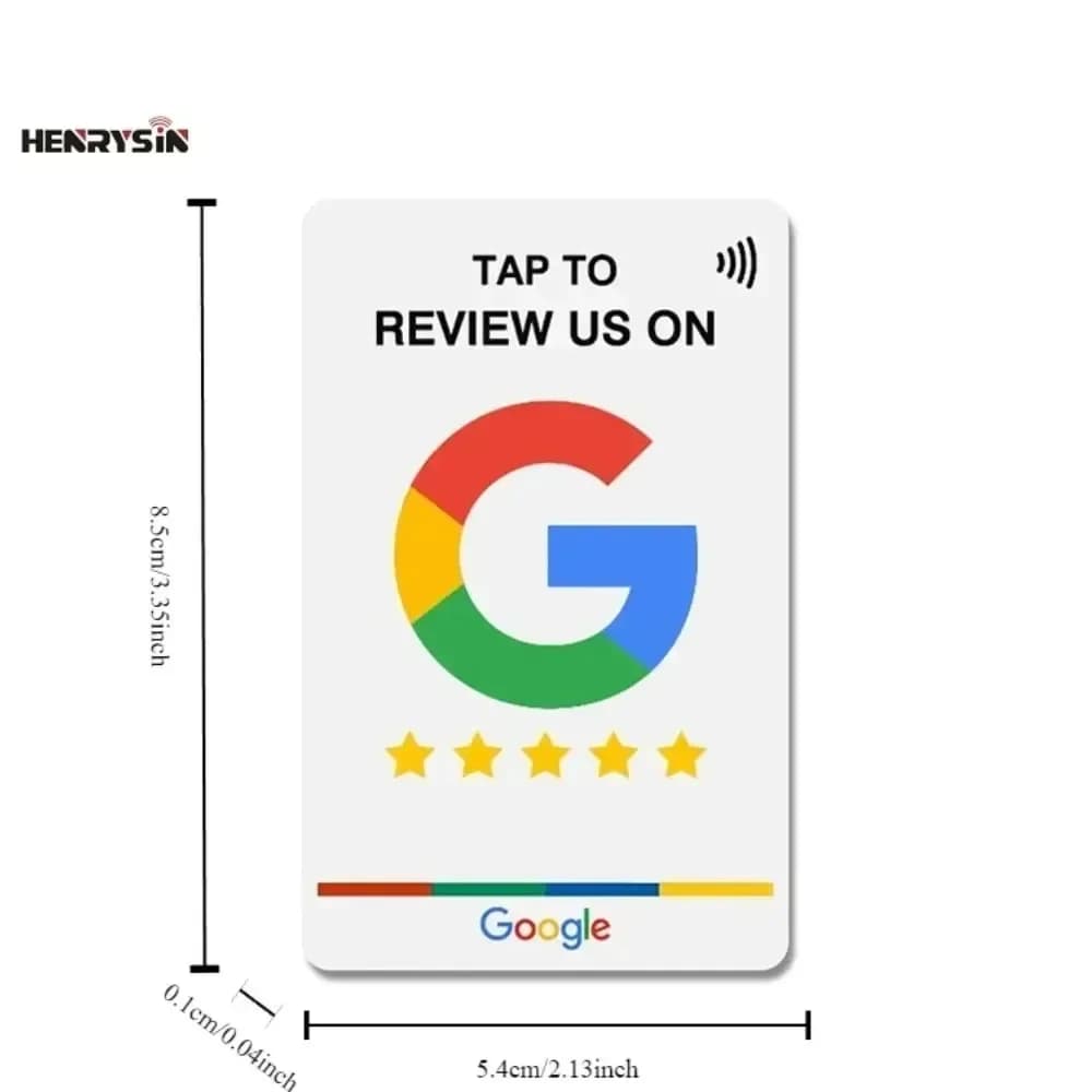 Chip tag215/216 per biglietti da visita elettronici NFC da 5 pezzi per la segnaletica di revisione di Google, design gratuito per biglietti da visita