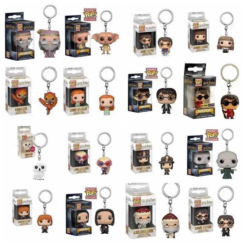 Funko Portachiavi Tascabile Giocattolo Hermione Granger Dobby Dumbledore Malfoy Ginny Ron Hedwig Snape Voldemort Luna Pocket Pop Portachiavi Giocattolo