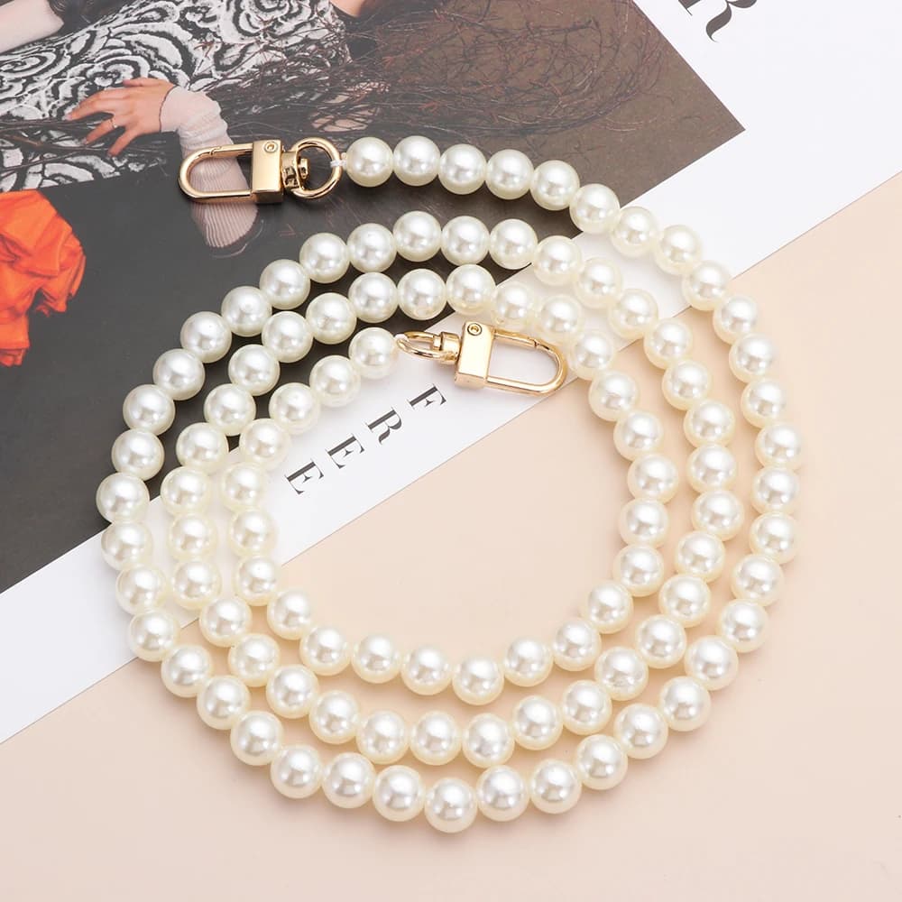 8/10 mm pearl shoulder strap for bags Handles for handbags DIY bag Long chain replacement for straps for shoulder bags