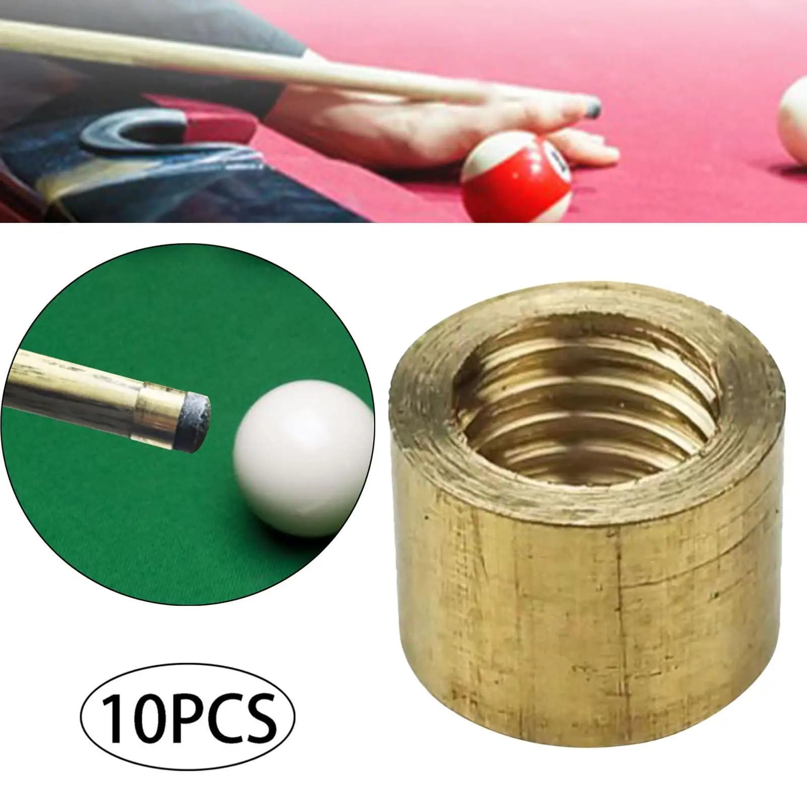2x 10pcs Billiard Cue Tips Billiard Stick Ferrule Pool Repair Parts Billiard Cue Tips for DIY